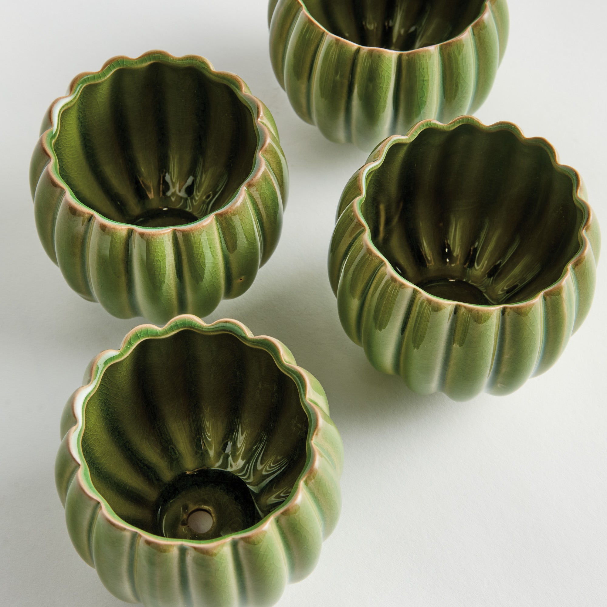 Leanna Green Mini Pot Set of 4