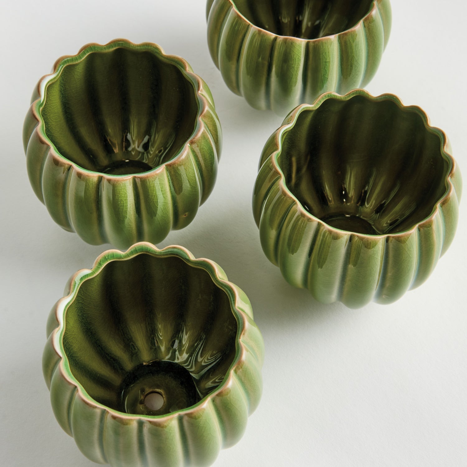 Leanna Green Mini Pot Set of 4