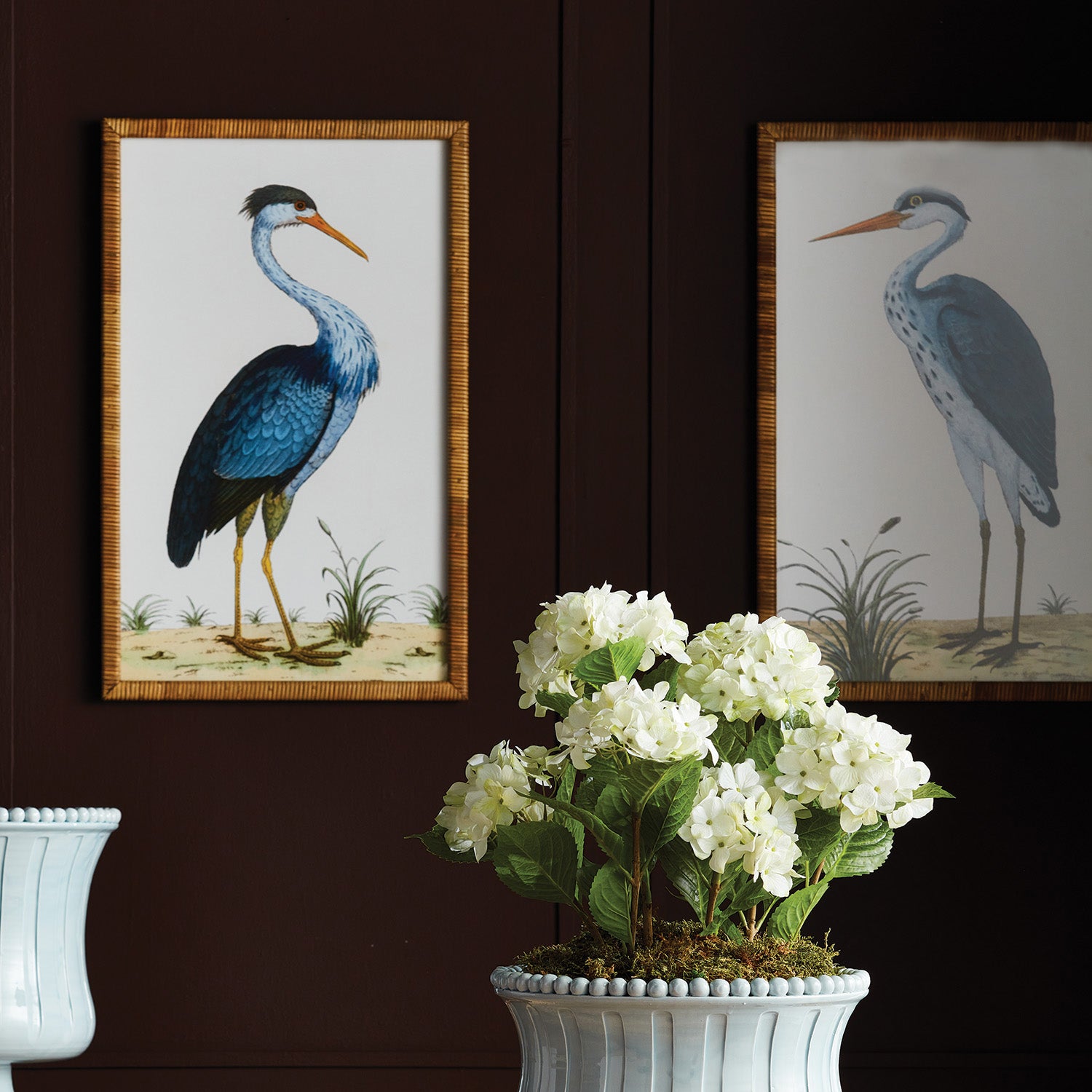 Handsome Heron Pair Framed Print Set of 2