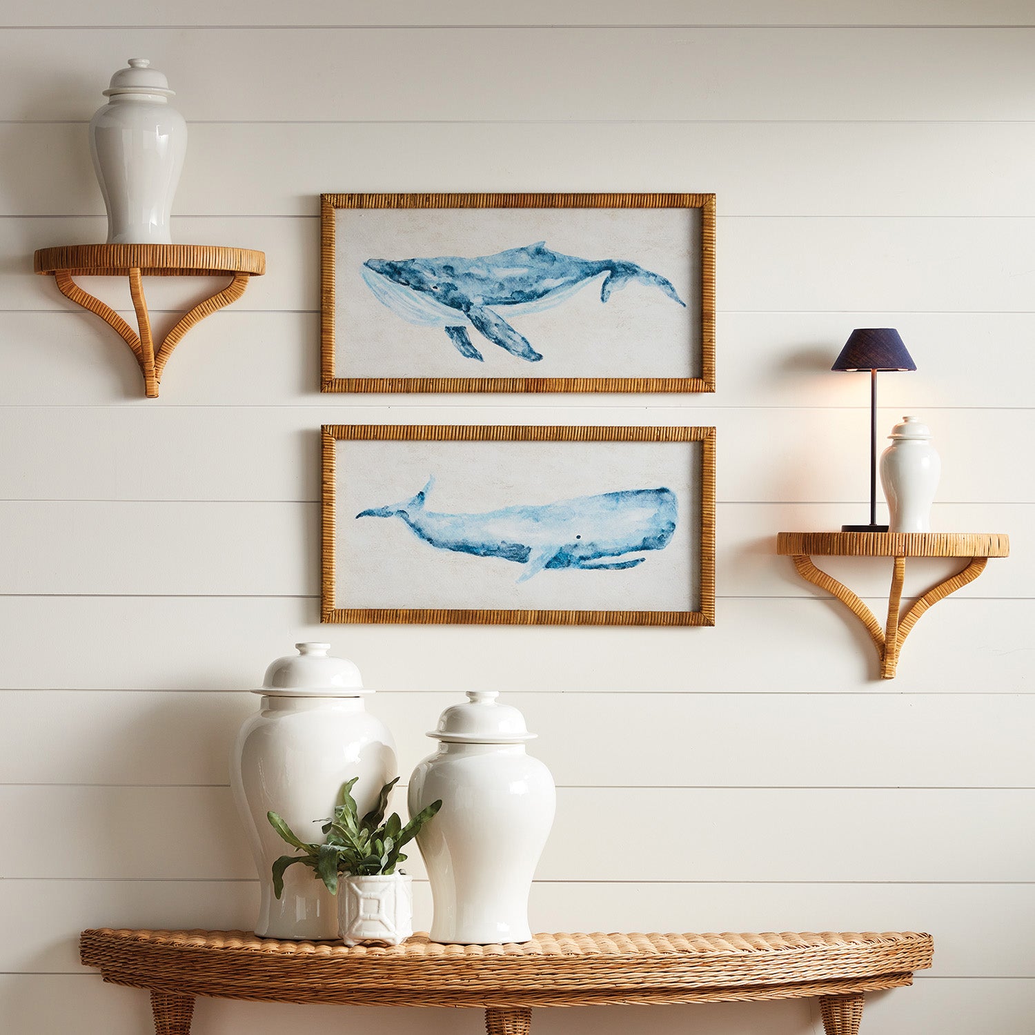 Whale Of A Pair Framed Print Set of 2