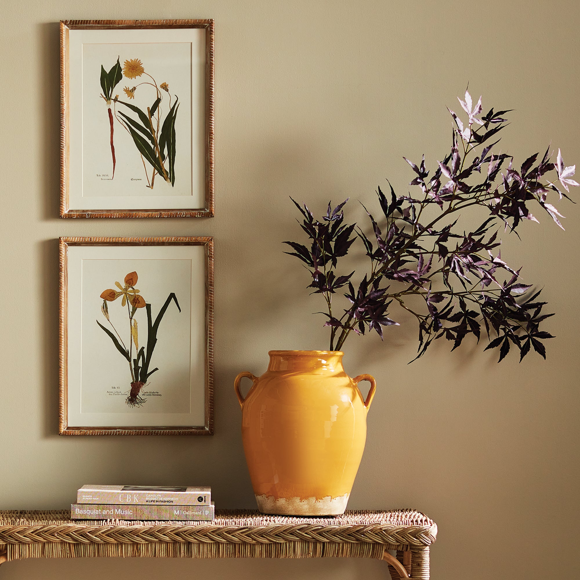 Assorted Pressed Flower Study Framed Art Set of 4