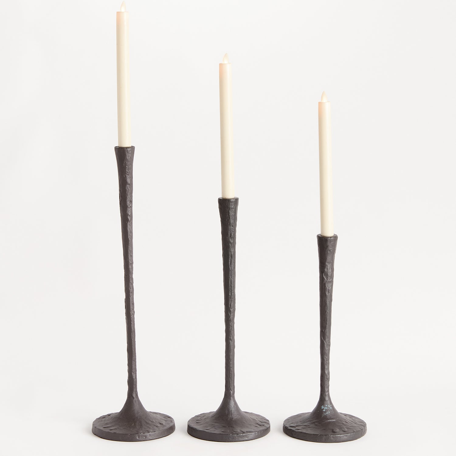 Burke Black Taper Candle Holder Set of 3