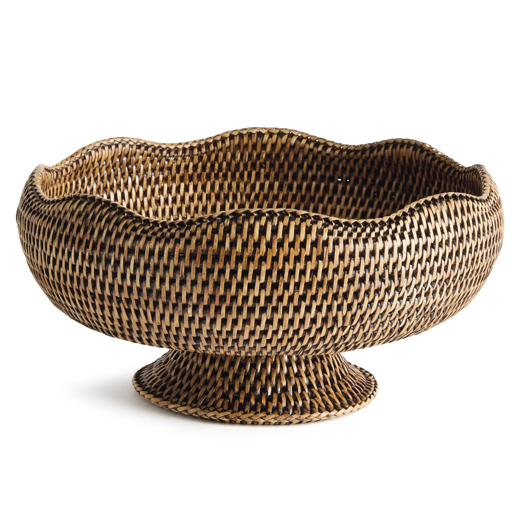 Burma Rattan Footed Bowl