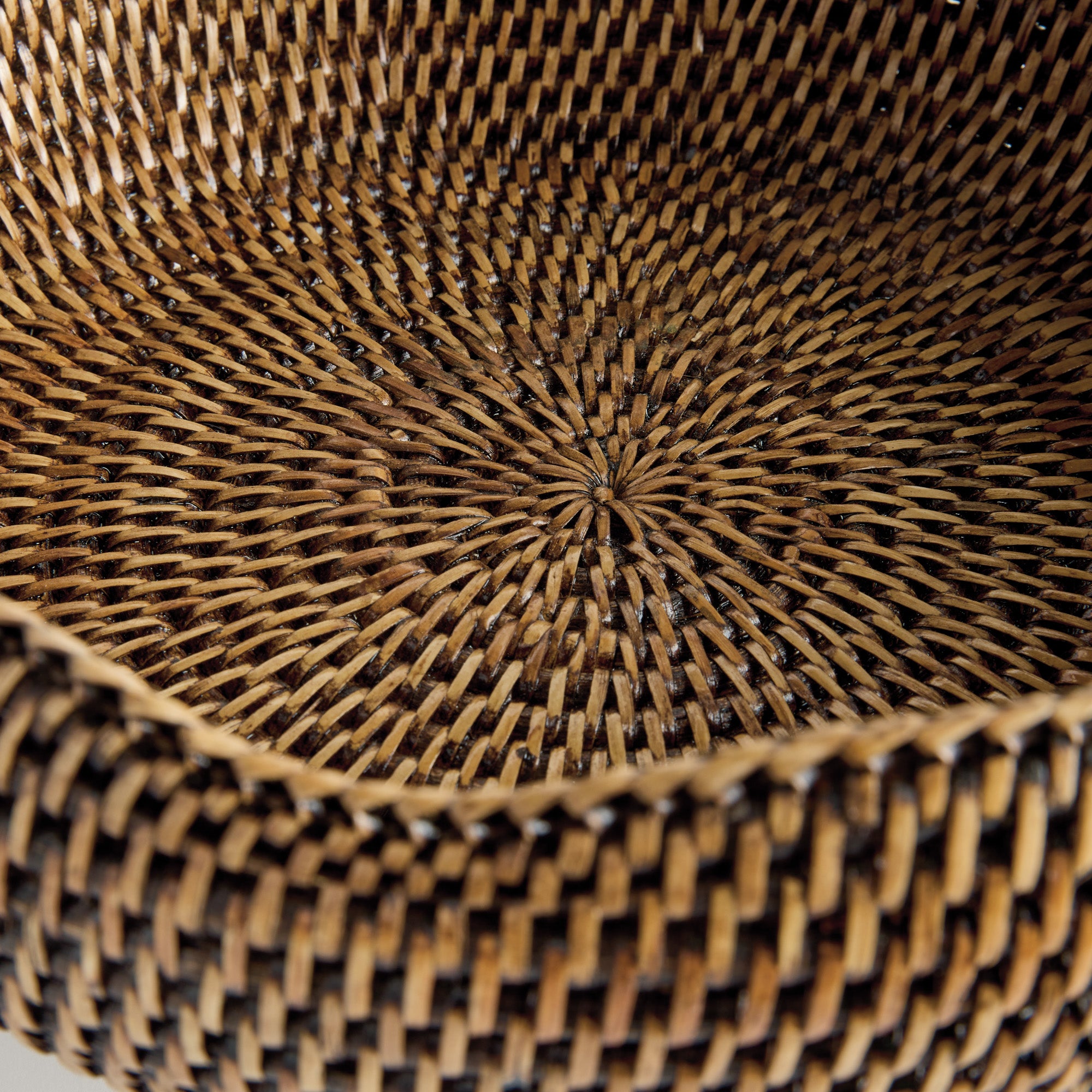 Burma Rattan Footed Bowl