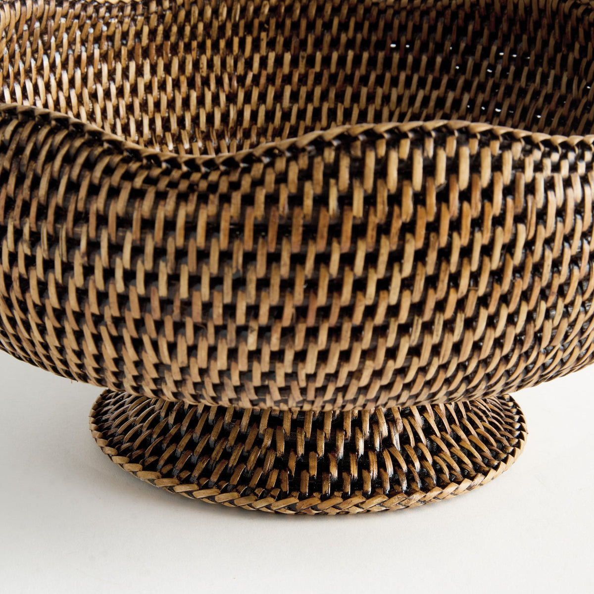 Burma Rattan Footed Bowl