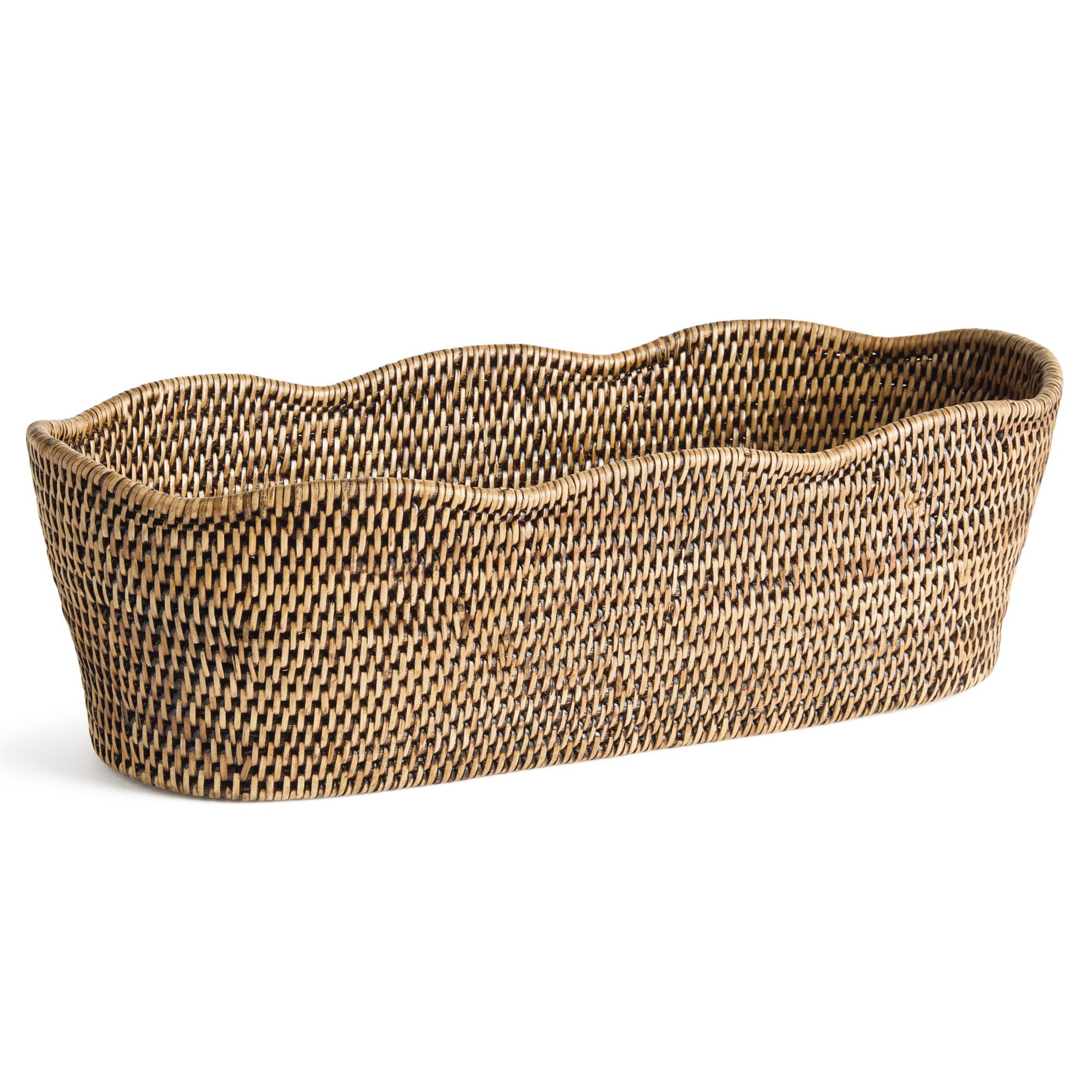Burma Rattan Oval Cachepot