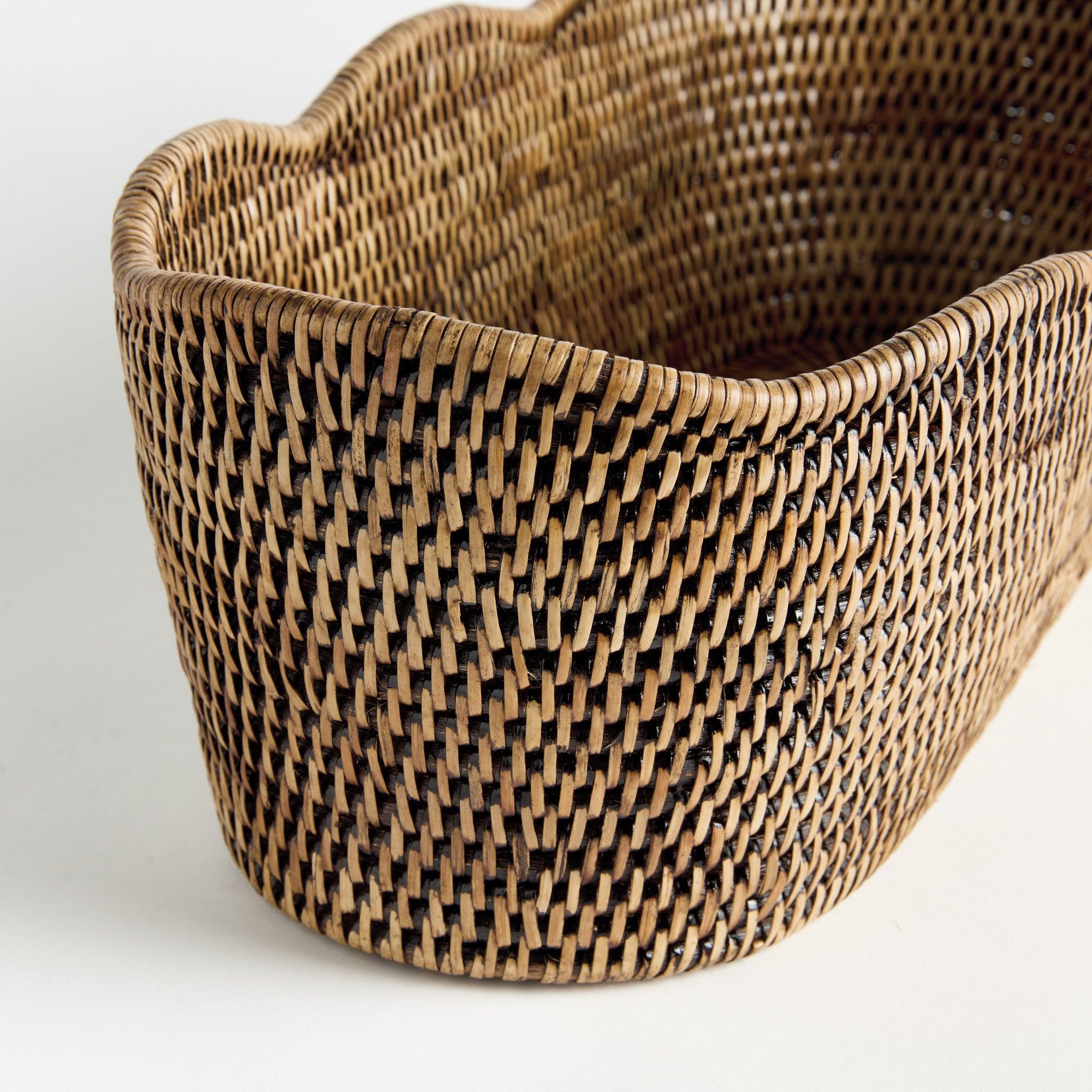 Burma Rattan Oval Cachepot