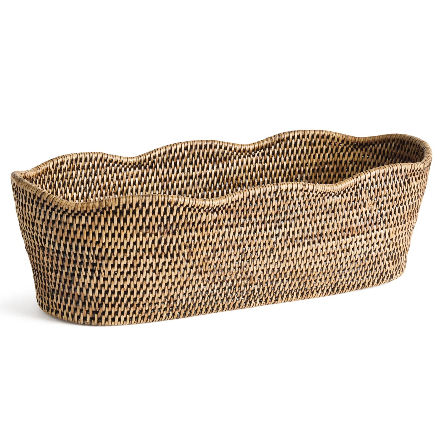 Burma Rattan Oval Cachepot