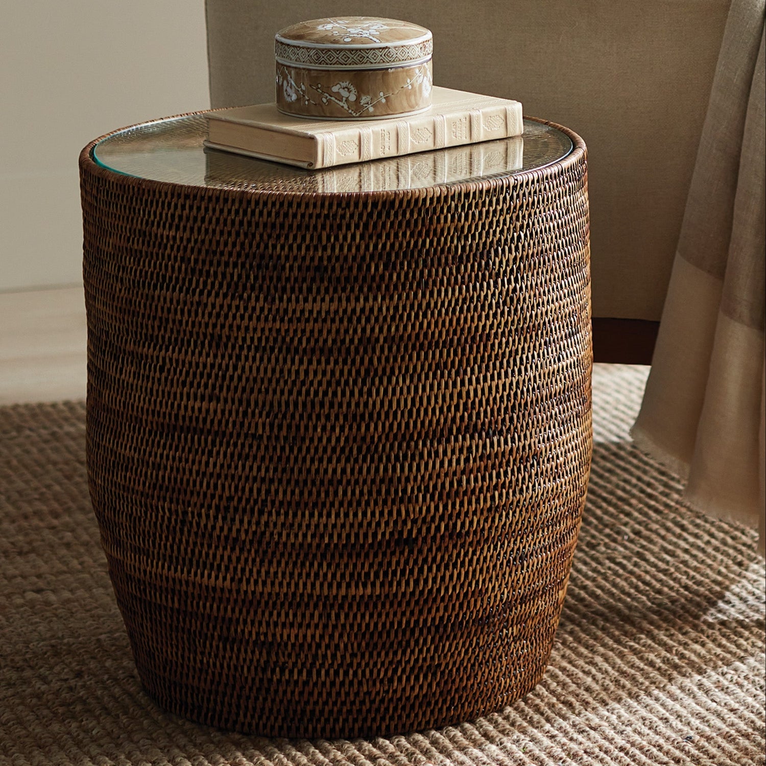 Burma Rattan Side Table