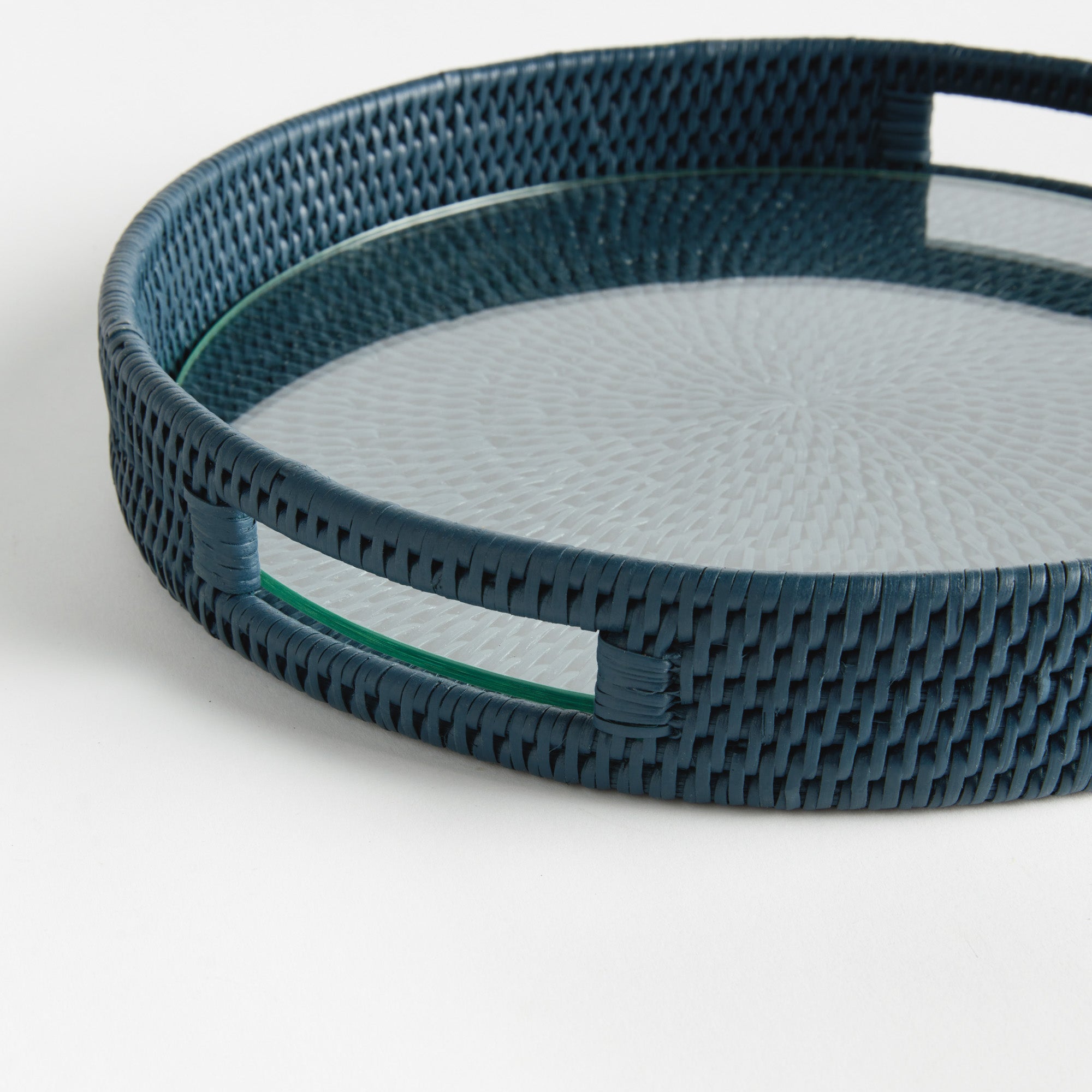Burma Rattan Round Serving Tray