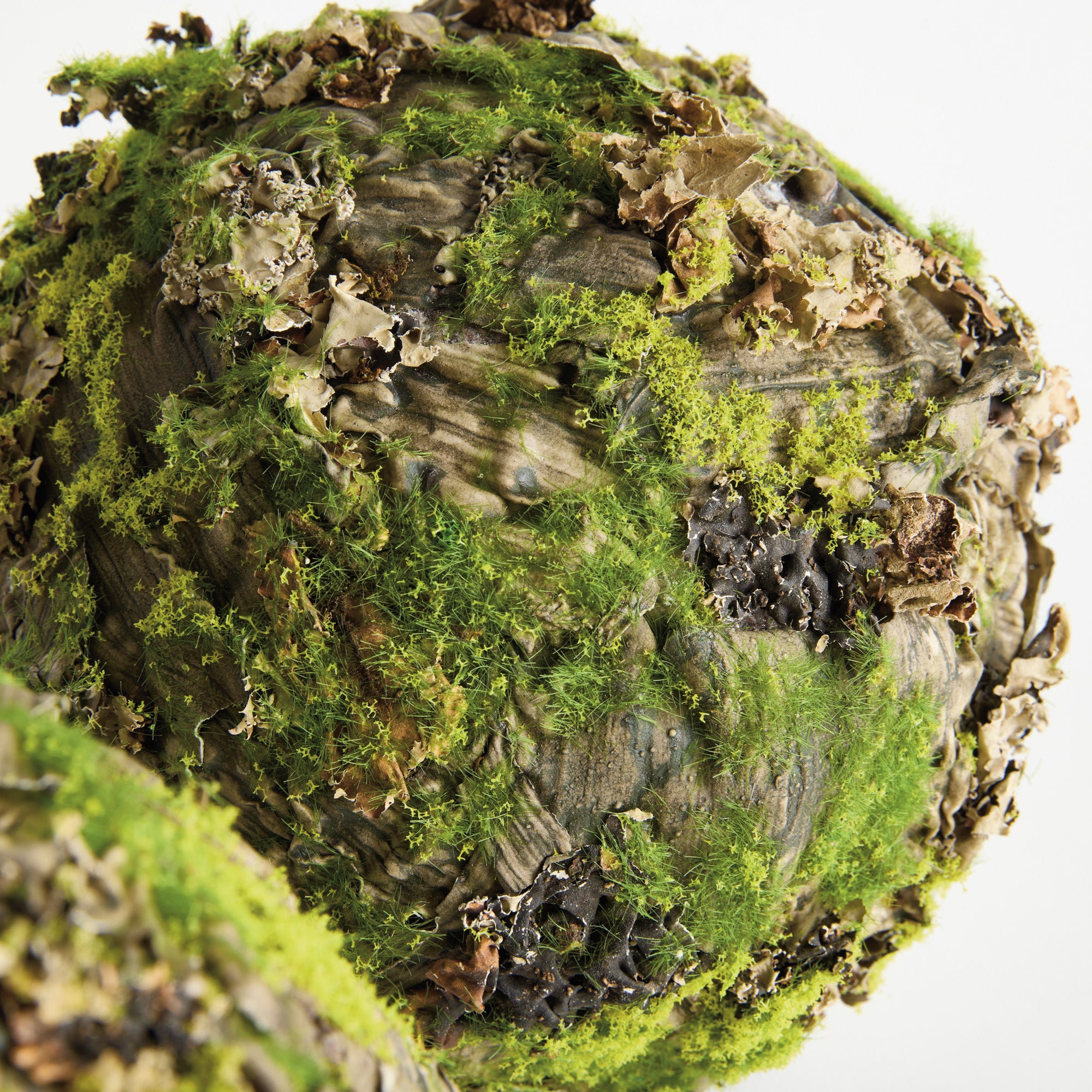 Mossy Lichen 8in Orb Set of 2