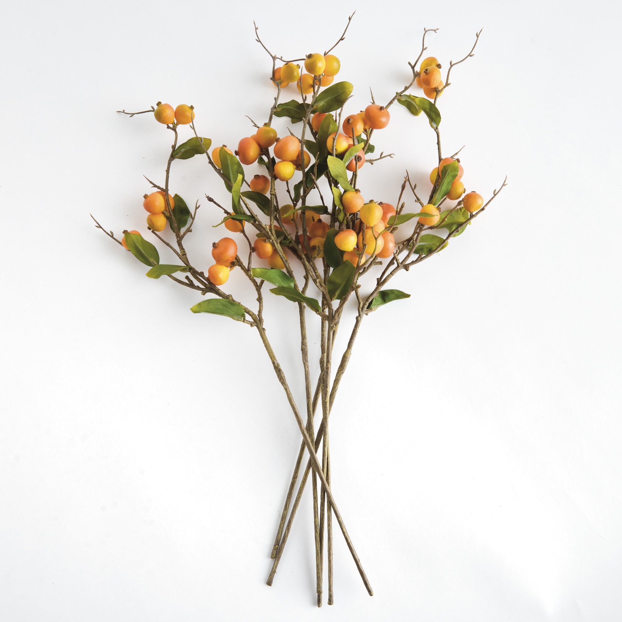 Crabapple Faux Plant Stem Set of 6 2