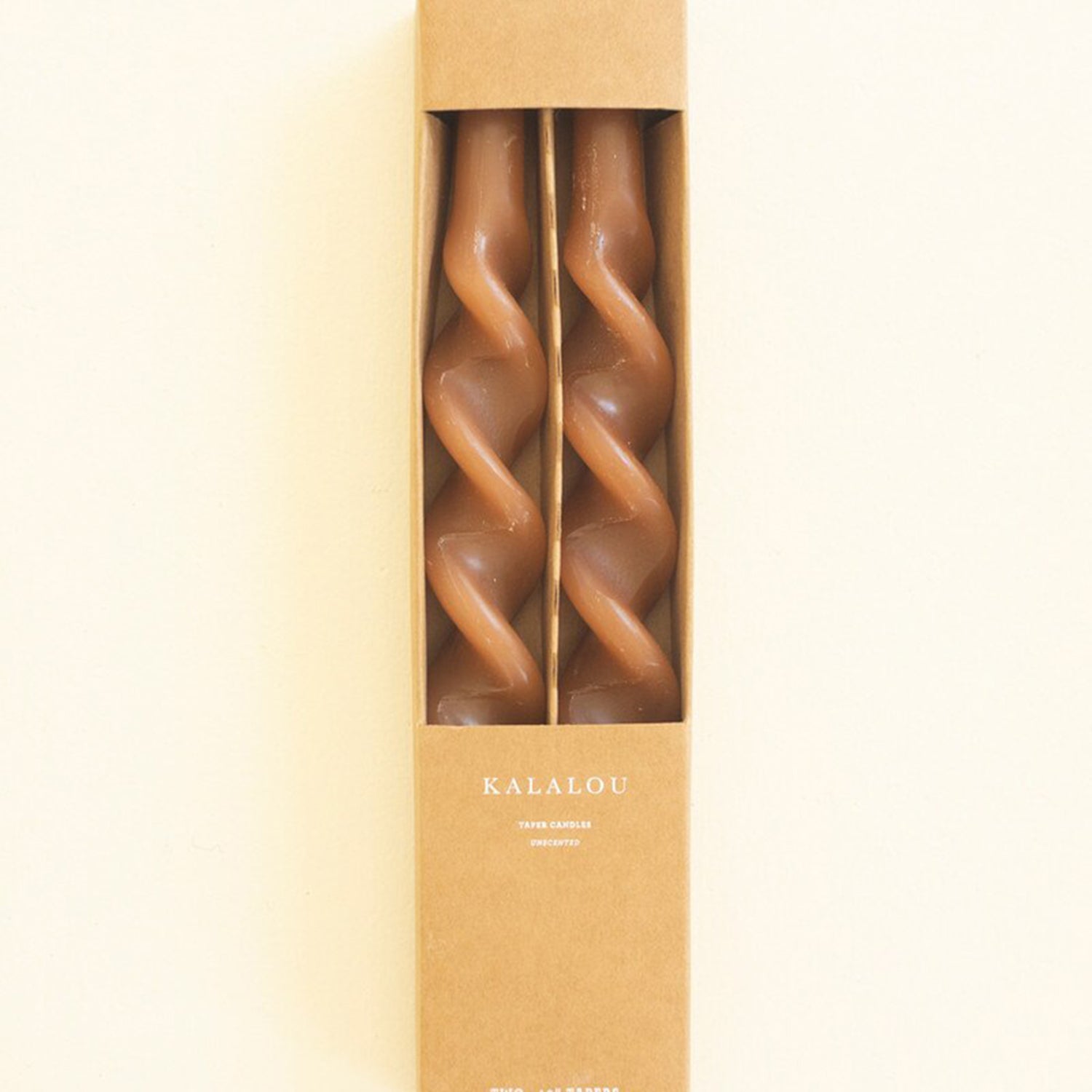 Spiral Rust Taper Candle Set of 2