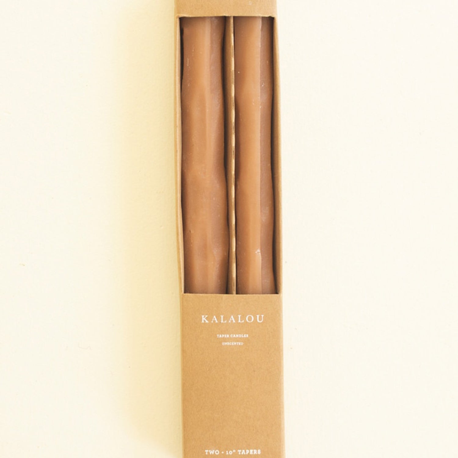 Rustic Diamond Rust Taper Candle Set of 2