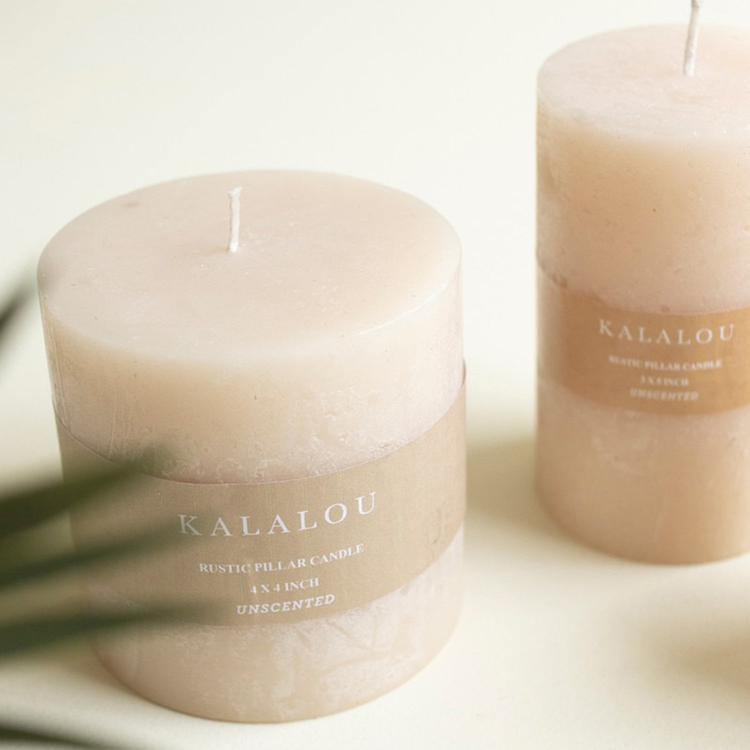 Rustic Ivory 3in x 5in Pillar Candle Set of 6