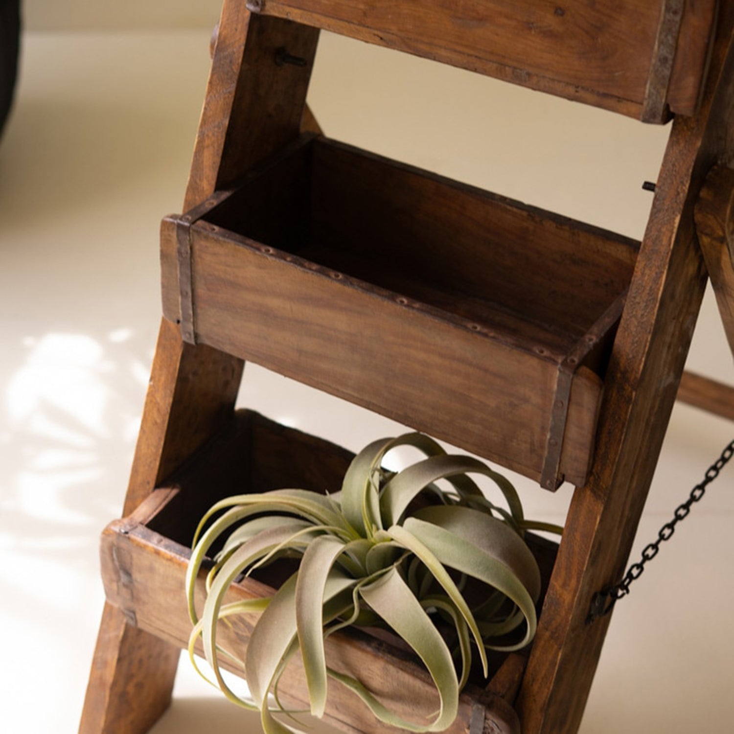 Three Tiered Wooden Brick Mold Display Stand