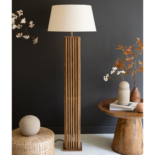 Wooden Spindles Floor Lamp