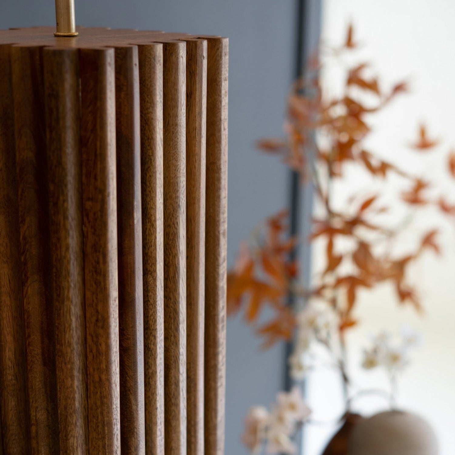 Wooden Spindles Floor Lamp