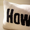 Howdy! Hand-Hooked Throw Pillow