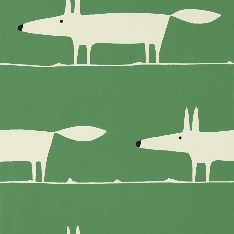 Scion x Kravet Mr Fox Wp Mint Wallpaper