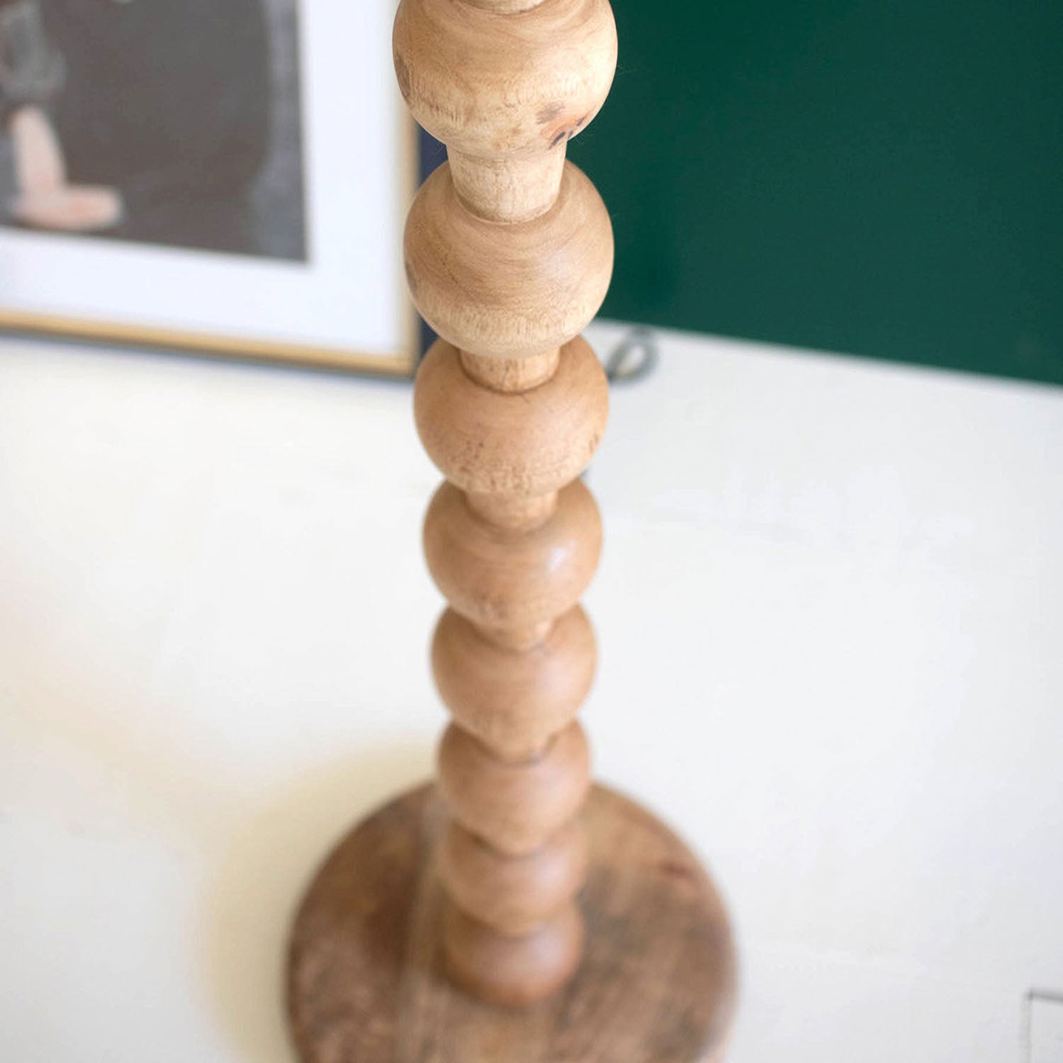 Carved Barrel Floor Lamp