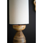 Cylinder Mango Wood Table Lamp