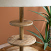 Three Tiered Mango Wood Table Lamp