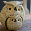 Owl Painted Metal Tabletop Accent Set of 4