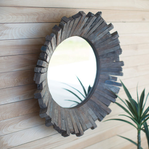 Recycled Wooden Wall Mirror