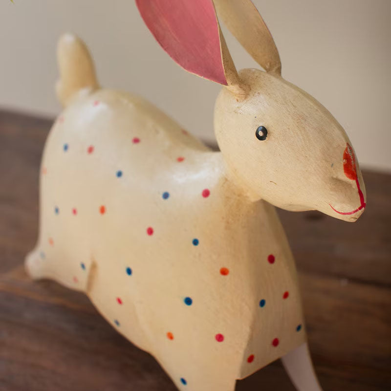 Polka Dot Iron Rabbit Set of 2