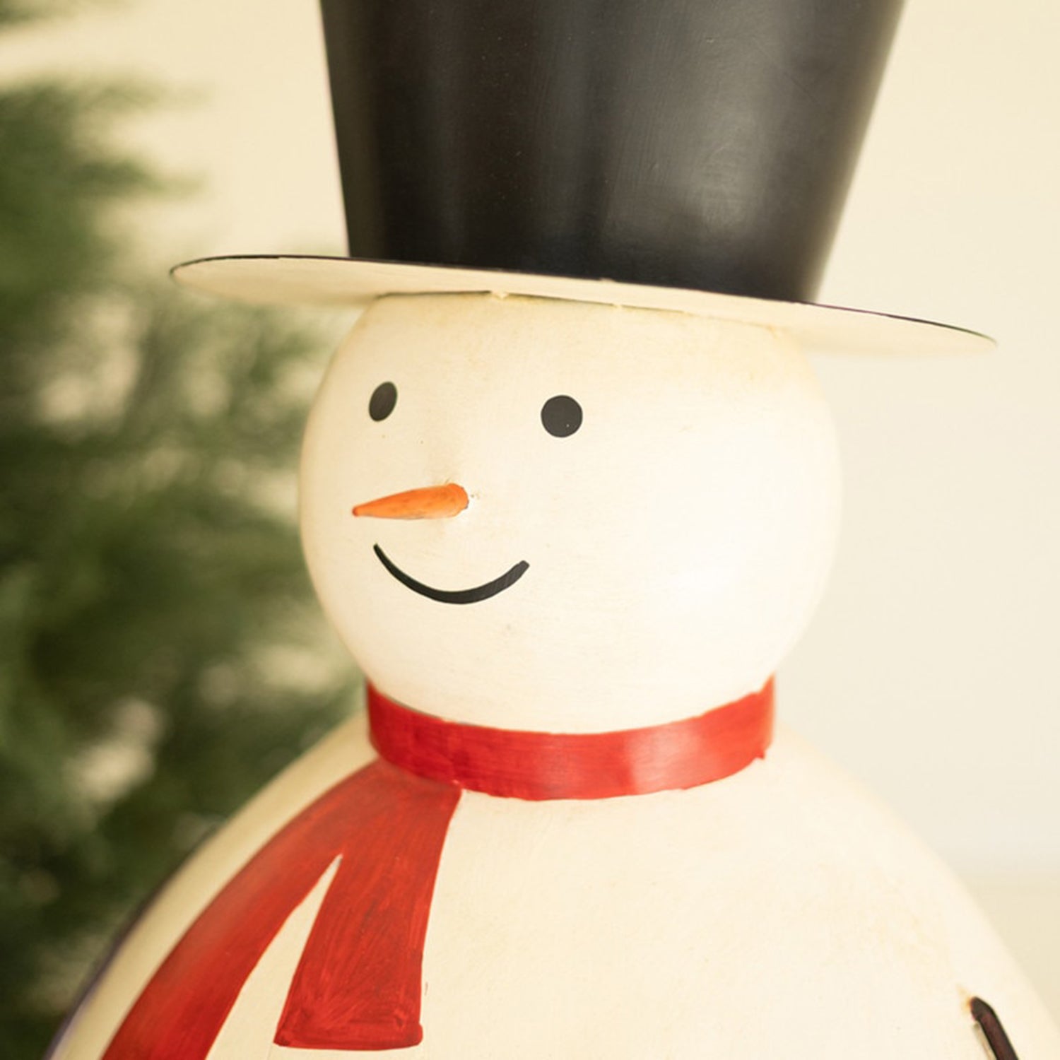 Painted Metal Snowman
