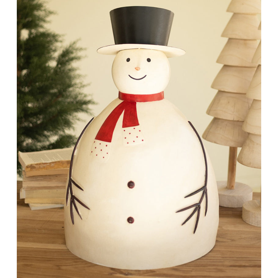 Painted Metal Snowman