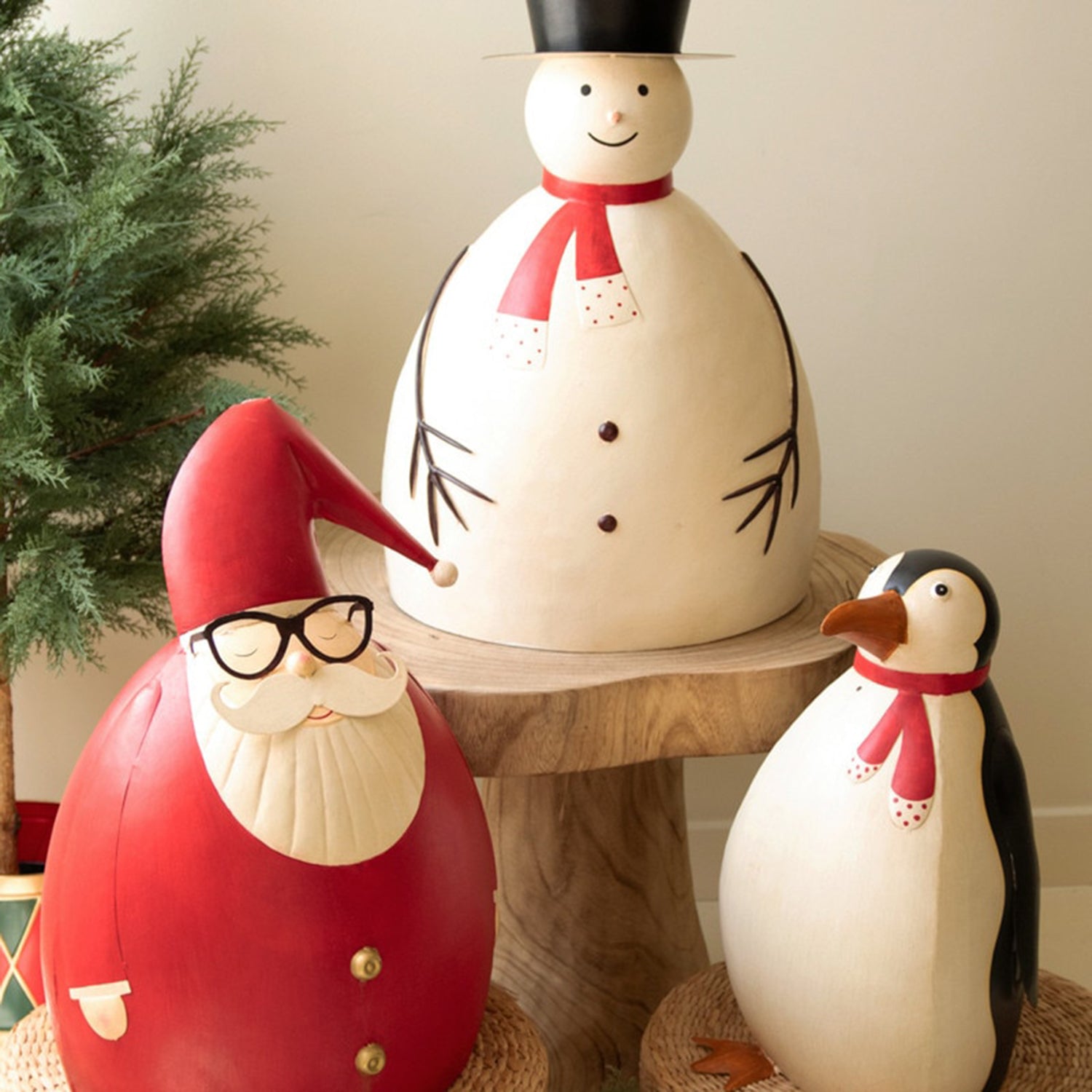 Painted Metal Snowman