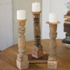 Reclaimed Banister Candle Stand Set of 3