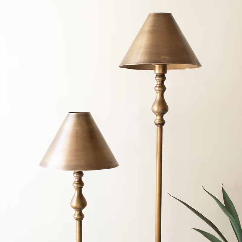 Antique Gold Double Floor Lamp