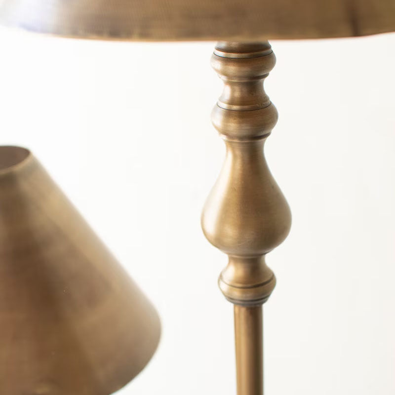 Antique Gold Double Floor Lamp