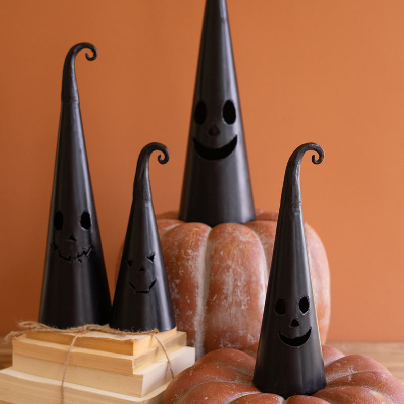 Halloween Hat Jack-O-Lantern Set of 4