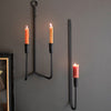 Forged Iron Single Taper Wall Sconce Set of 2