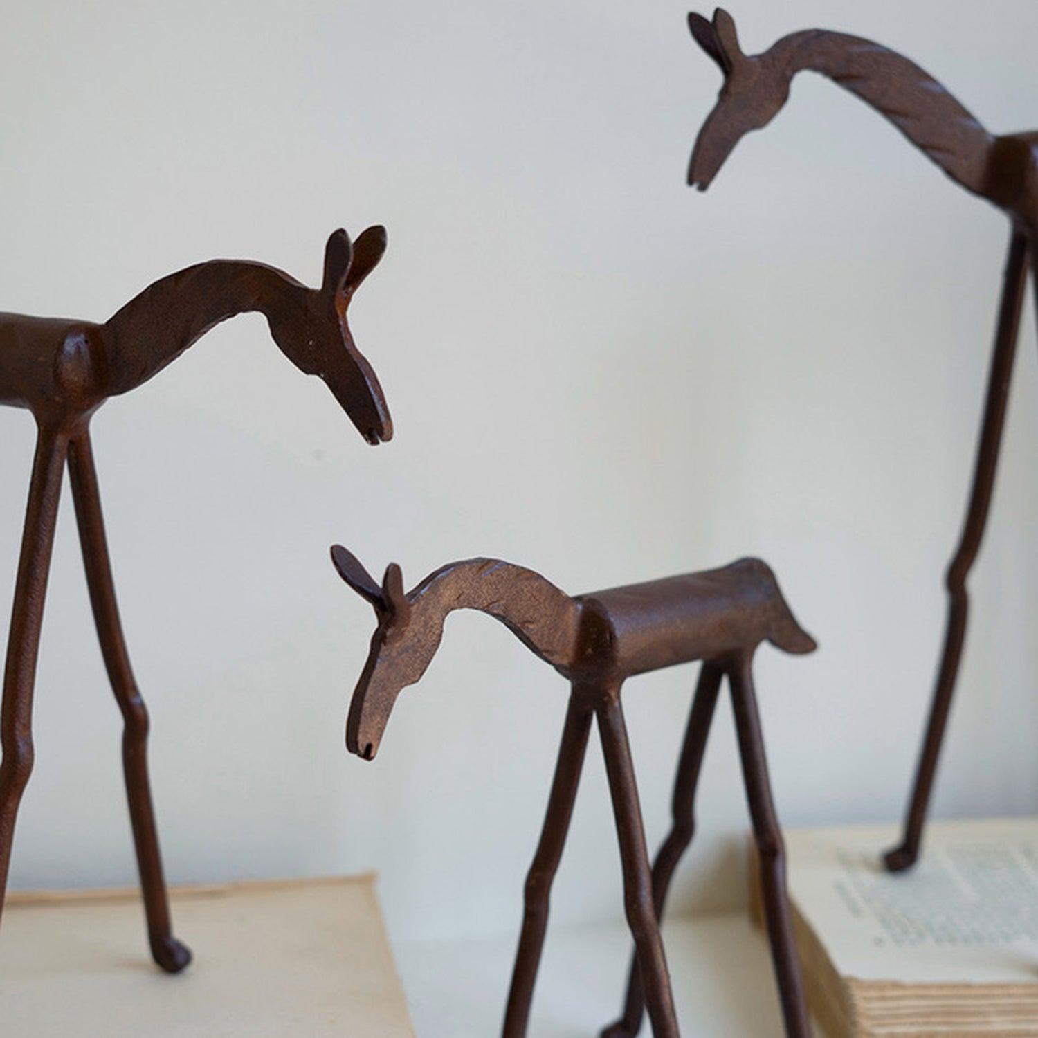 Forged Iron Horse Set of 3