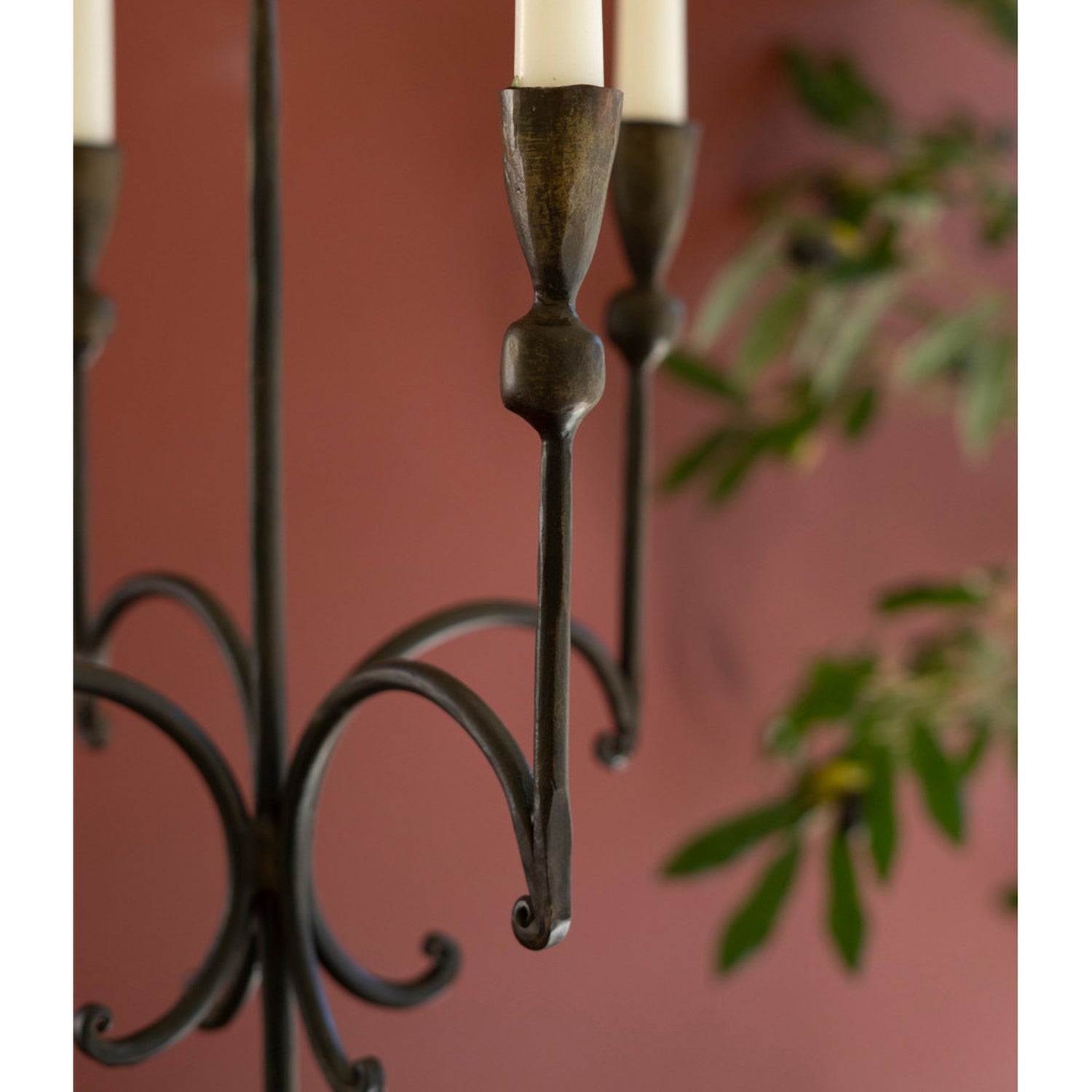 Forged Iron Rustic Five Taper Candelabra