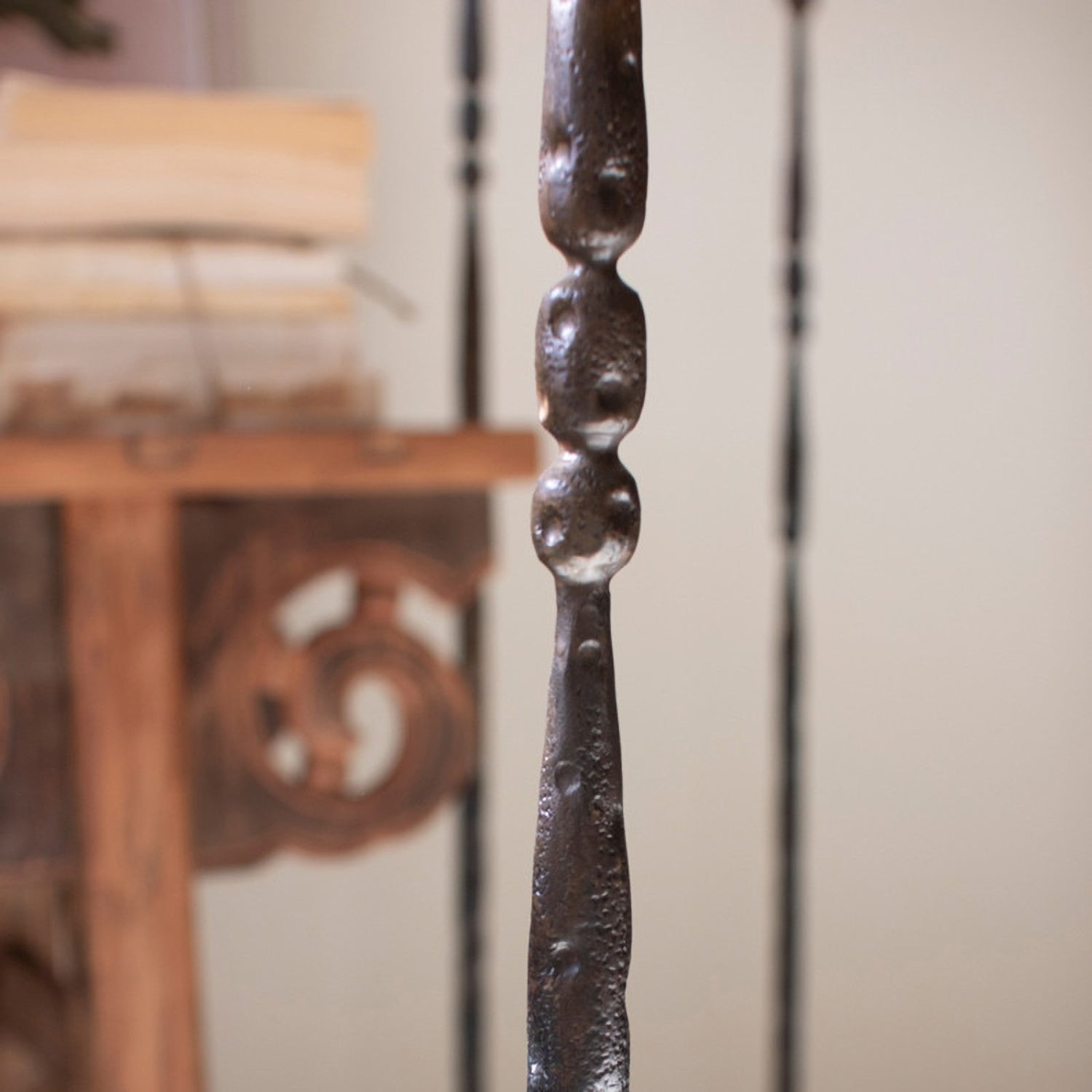 Tall Forged Iron Taper Candle Holder Set of 3