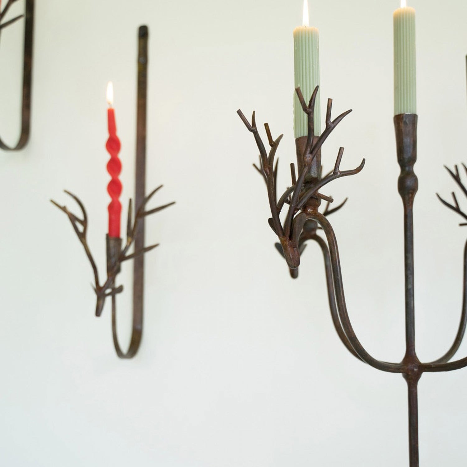 Rustic  Deer Candelabra
