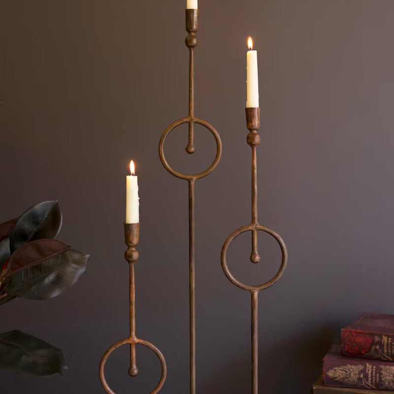 Circle Taper Candle Holder Set of 3
