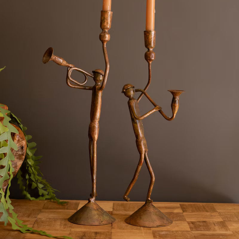 Musical Taper Candle Holder Set of 2