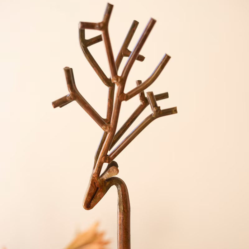Forged-Iron Deer Set of 2