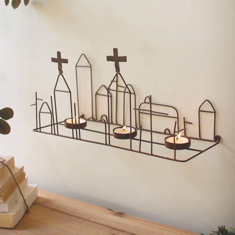 Wire Wall Triple T-Lite Sconce