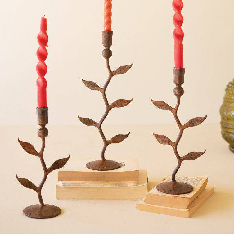 Iron Vines Taper Candle Holder Set of 3