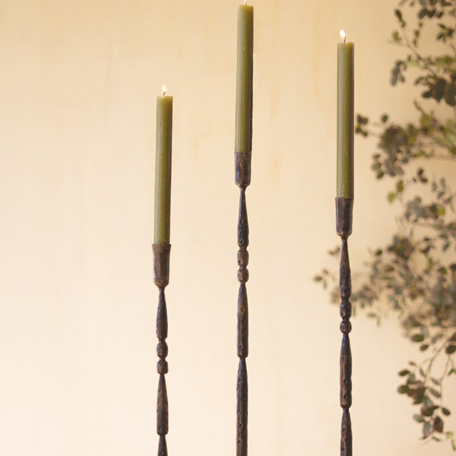 Tall Taper Candle Stand Set of 3