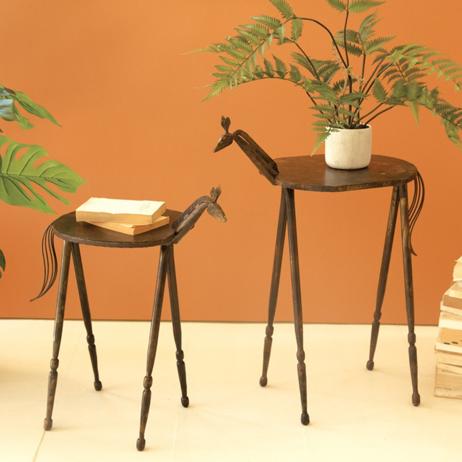 Iron Horse Accent Table Set of 2
