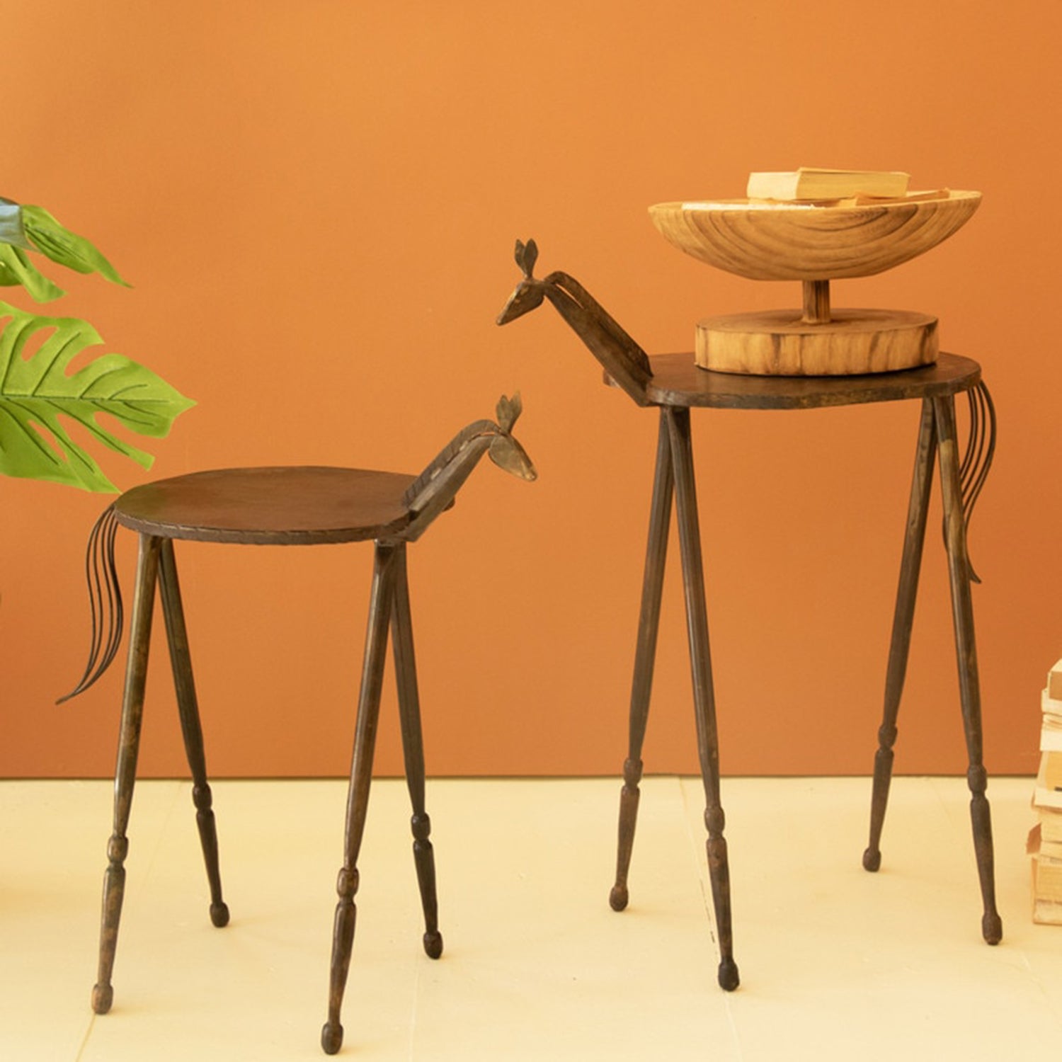 Iron Horse Accent Table Set of 2